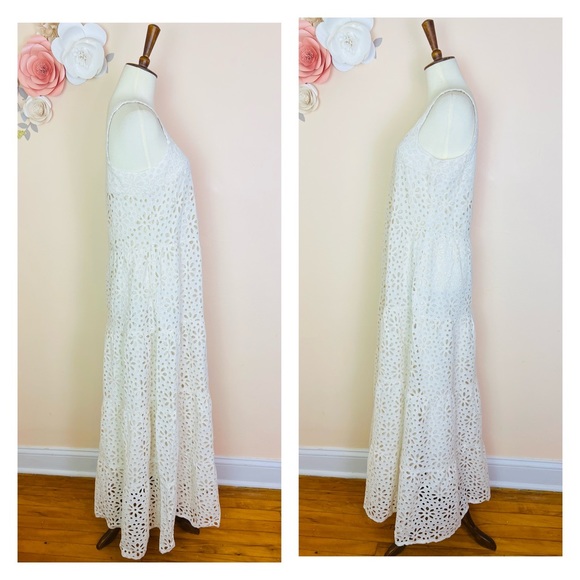 New! JEN’S PIRATE BOOTY Flower Power Eyelet Lace Maxi Dress - Picture 10 of 12